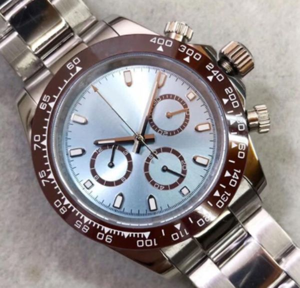 st9 men's automatic mechanical watch luxury designer sapphire 40mm blue dial black ceramic bezel small dial full work envio gratuito wr, Slivery;brown
st9 men's automatic mechanical watch luxury designer sapphire 40mm blue dial black ceramic bezel small dial full work envio gratuito wr, Slivery;brown