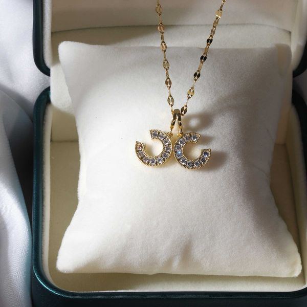 strands strings women 2022 new titanium steel xiangjia zircon double c necklace fashion pendant small design simple collar chain, Black
strands strings women 2022 new titanium steel xiangjia zircon double c necklace fashion pendant small design simple collar chain, Black
