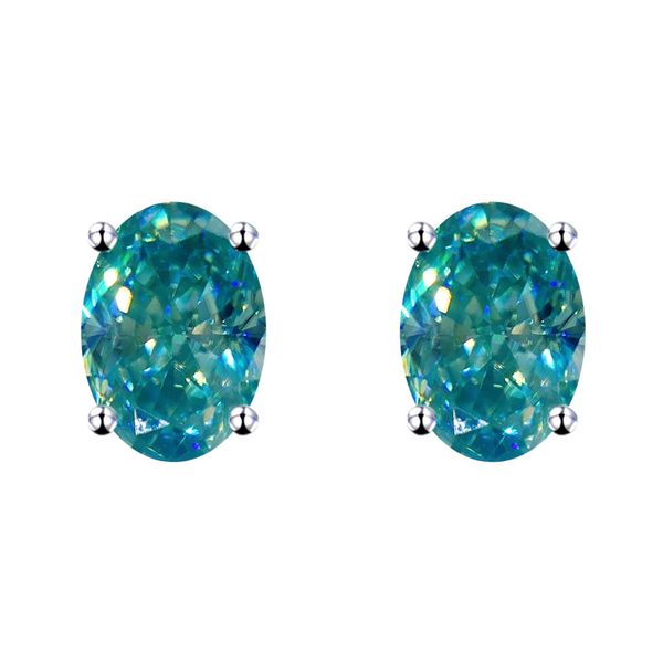 925 sterling silver earrings 1ct blue green moissanite diamond earrings studs nice gift for men women, Golden;silver 
925 sterling silver earrings 1ct blue green moissanite diamond earrings studs nice gift for men women, Golden;silver