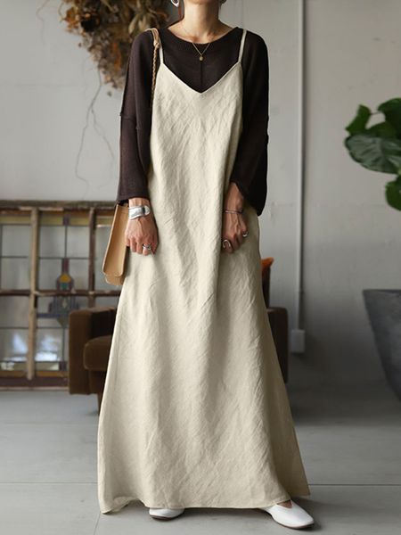 casual dresses vintage spaghetti strap dress women summer sundress zanzea maxi vestidos female v neck robe femme 221125, Black;gray
casual dresses vintage spaghetti strap dress women summer sundress zanzea maxi vestidos female v neck robe femme 221125, Black;gray