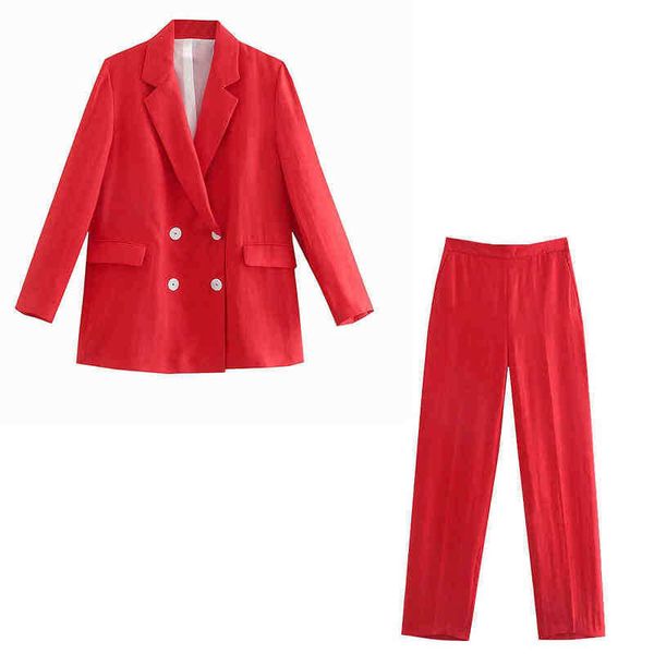 2021 women two piece set vintage solid double breasted office lady blazer jacket female fashion loose high waist pants suits j220813, White;black
2021 women two piece set vintage solid double breasted office lady blazer jacket female fashion loose high waist pants suits j220813, White;black