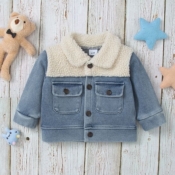 coat focusnorm 03y children baby girls boys winter coats color patchwork long sleeve lapel neck buttonup jacket with pockets 221128, Blue;gray
coat focusnorm 03y children baby girls boys winter coats color patchwork long sleeve lapel neck buttonup jacket with pockets 221128, Blue;gray