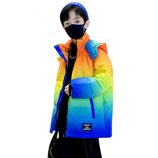 down coat winter jacket for baby boys warm clothes children's rainbow gradient coat cotton padded kids parkas teen hooded thick coats 2, Blue;gray
down coat winter jacket for baby boys warm clothes children's rainbow gradient coat cotton padded kids parkas teen hooded thick coats 2, Blue;gray