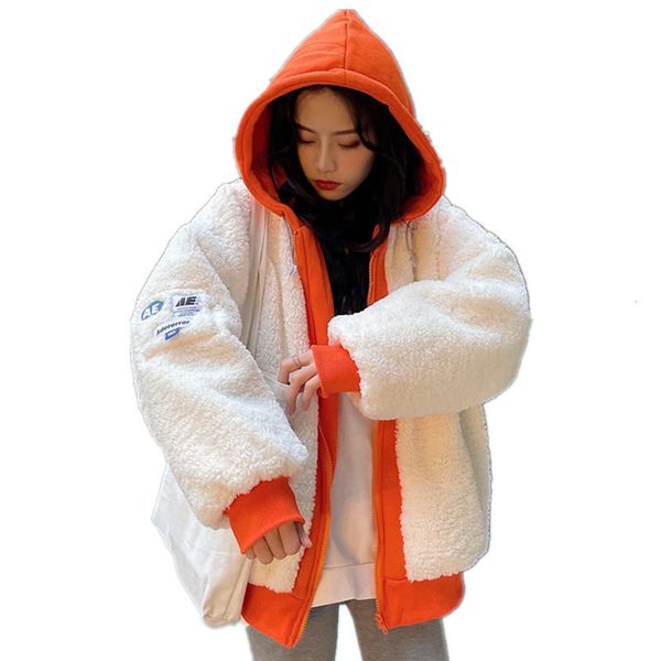 women's hoodies sweatshirts winter women zipper fleece coat harajuku loose streetwear female fake 2 pcs hooded sweatshirt oversized out, Black
women's hoodies sweatshirts winter women zipper fleece coat harajuku loose streetwear female fake 2 pcs hooded sweatshirt oversized out, Black