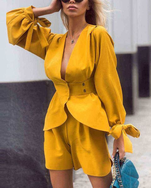 spring and fall women waist tied shorts suit woman lady casual office elegant clothing shorts set 2022 fashion new j220813, White;black
spring and fall women waist tied shorts suit woman lady casual office elegant clothing shorts set 2022 fashion new j220813, White;black