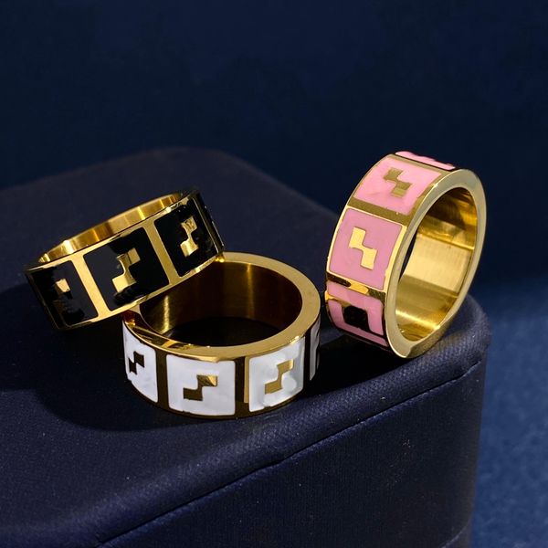 titanium steel rings engraved f letter with black white enamel fashion style men lady women 18k gold wide ring jewelry gifts frn1 --12, Silver
titanium steel rings engraved f letter with black white enamel fashion style men lady women 18k gold wide ring jewelry gifts frn1 --12, Silver