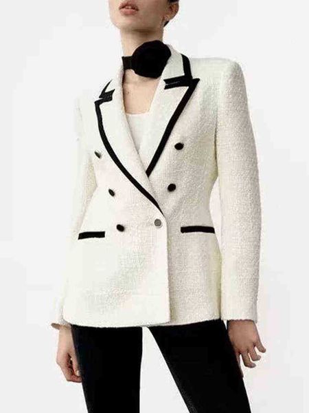 za new product autumn and winter womens fashion contrast color bags doublebreasted casual versatile texture jacket j220813, White;black
za new product autumn and winter womens fashion contrast color bags doublebreasted casual versatile texture jacket j220813, White;black