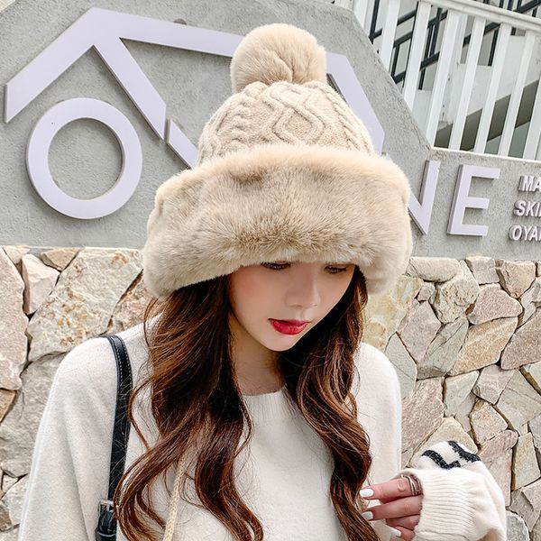 beanieskull caps autumn winter womens hat big hair ball and woolen yarn outdoor warm knit solid satin cashmere ladies cap 221129, Blue;gray
beanieskull caps autumn winter womens hat big hair ball and woolen yarn outdoor warm knit solid satin cashmere ladies cap 221129, Blue;gray