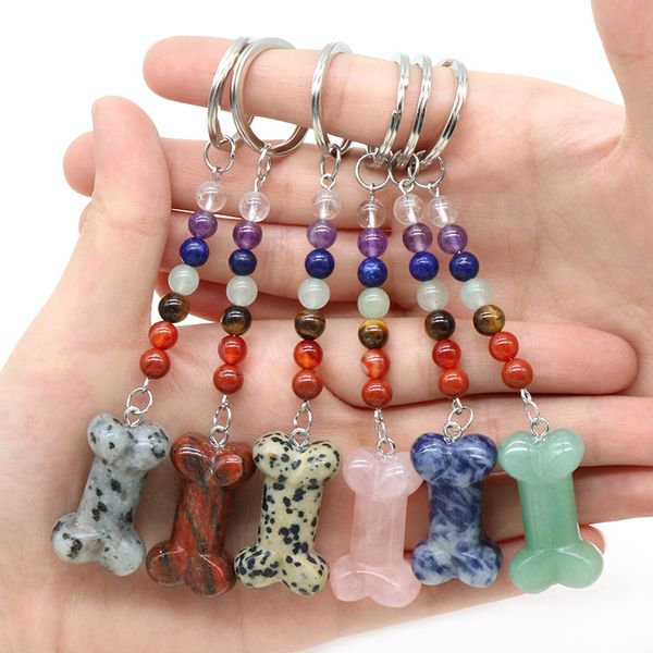 colorful carving engraved bone key rings 7 colors chakra beads chains stone charms keychains healing crystal keyrings for women men, Silver
colorful carving engraved bone key rings 7 colors chakra beads chains stone charms keychains healing crystal keyrings for women men, Silver