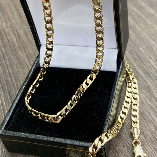 18k mens luxury gold filled solid curb cuban necklace chain 24" 10mm links, Silver
18k mens luxury gold filled solid curb cuban necklace chain 24" 10mm links, Silver