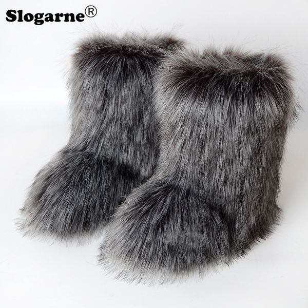 boots women's winter fluffy faux fur woman plush warm snow luxury footwear girls ry bottes fashion shoe 221128, Black
boots women's winter fluffy faux fur woman plush warm snow luxury footwear girls ry bottes fashion shoe 221128, Black
