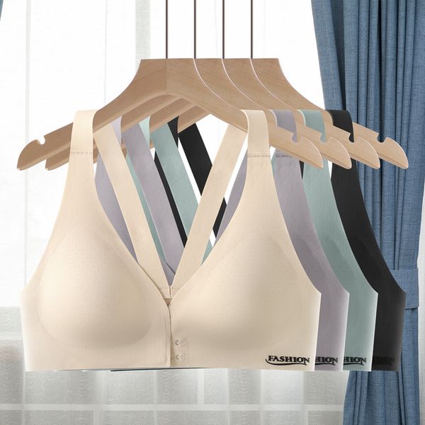 New ice silk beauty back front buckle underwear women's small breasts without underwire gathered bra thin adjustable type, Purple
New ice silk beauty back front buckle underwear women's small breasts without underwire gathered bra thin adjustable type, Purple