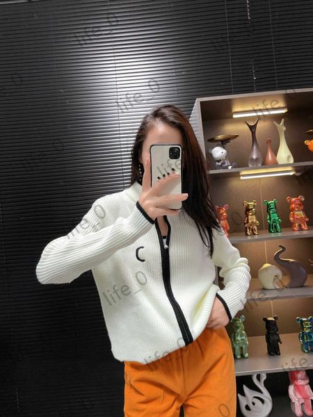 fashion womens sweaters casual joker lettered logo embroidered stand-up collar zipper knitwears warm brand designer woman cardigan, White;black
fashion womens sweaters casual joker lettered logo embroidered stand-up collar zipper knitwears warm brand designer woman cardigan, White;black