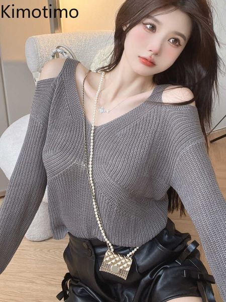 women's sweaters kimotimo off shoulder knitted women 2022 new lazy vhals cropped sweater korean fashion temperament long sleeve sweate, White;black
women's sweaters kimotimo off shoulder knitted women 2022 new lazy vhals cropped sweater korean fashion temperament long sleeve sweate, White;black