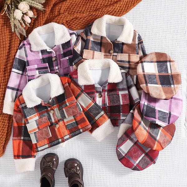 coat focusnorm 26y fashion kids girls winter wool coats with beanies hats plaid printed long sleeve turn down collar jackets 221128, Blue;gray
coat focusnorm 26y fashion kids girls winter wool coats with beanies hats plaid printed long sleeve turn down collar jackets 221128, Blue;gray
