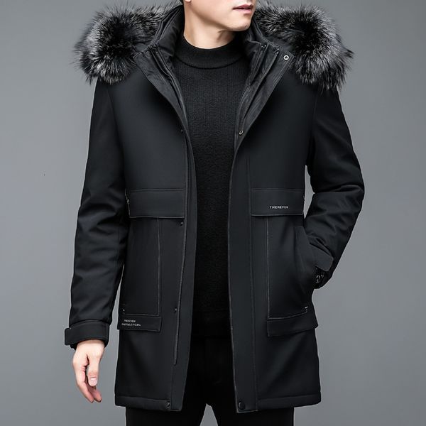 men's down parkas yxl883 winter men's style overcome plush lining thickened thermal jacket medium long hooded nick coat 221128, Black
men's down parkas yxl883 winter men's style overcome plush lining thickened thermal jacket medium long hooded nick coat 221128, Black