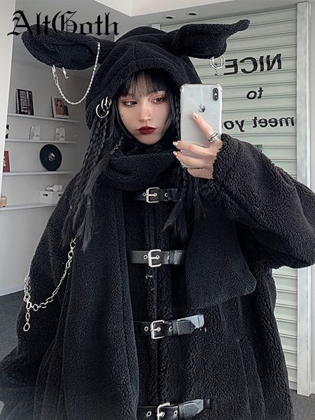scarves altgoth harajuku y2k neckerchief women vintage mall goth grunge cute rabbit cap scarf streetwear with chain emo alt wrap female 2211, Blue;gray
scarves altgoth harajuku y2k neckerchief women vintage mall goth grunge cute rabbit cap scarf streetwear with chain emo alt wrap female 2211, Blue;gray