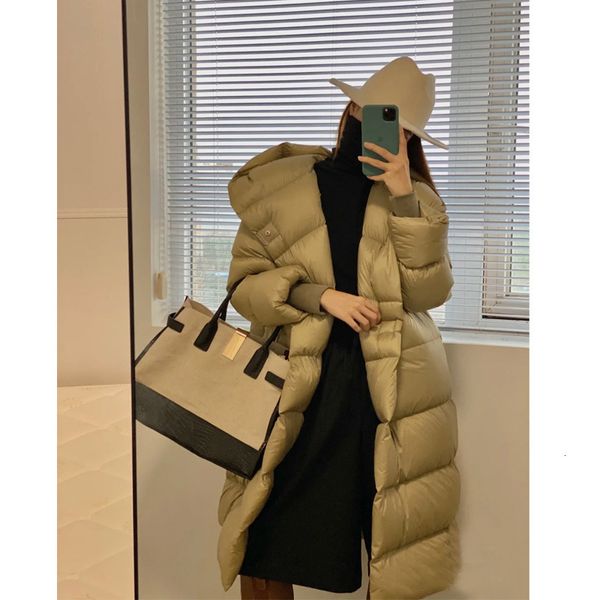 women's down parkas winter down jacket women white duck down coat female hooded button long jacket casual loose thick puffer snow parka, Black
women's down parkas winter down jacket women white duck down coat female hooded button long jacket casual loose thick puffer snow parka, Black
