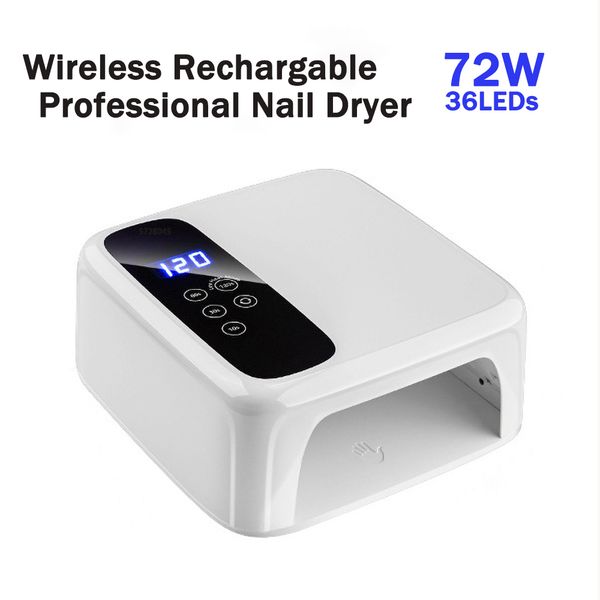 nail dryers wireless led lamp uv 72w rechargeable 15600mah professional gel dryer polish curling for all 221129
nail dryers wireless led lamp uv 72w rechargeable 15600mah professional gel dryer polish curling for all 221129