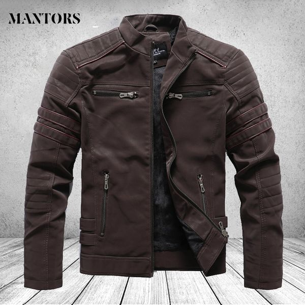 men's jackets motorcycle leather jacket men autumn fleece tactics coat male pu stand collar zipper casual slim windbreaker chaquetas 22, Black;brown
men's jackets motorcycle leather jacket men autumn fleece tactics coat male pu stand collar zipper casual slim windbreaker chaquetas 22, Black;brown
