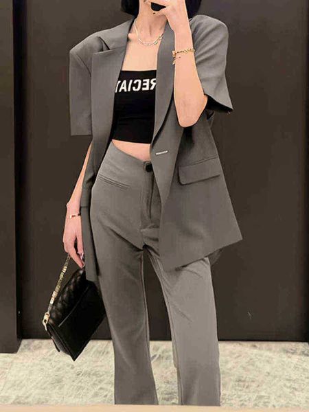 women summer pants suit office ladies casual slim blazer pant suit femme fashion outfits clothing two pieces set j220813, White;black
women summer pants suit office ladies casual slim blazer pant suit femme fashion outfits clothing two pieces set j220813, White;black