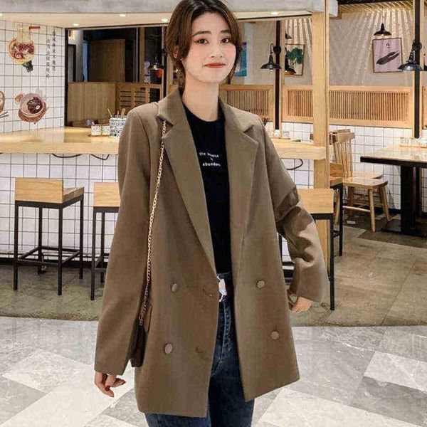 women casual blazer solid colors fashion double breasted elegant office work long sleeves chic blazer elegant classic new 2022 j220813, White;black
women casual blazer solid colors fashion double breasted elegant office work long sleeves chic blazer elegant classic new 2022 j220813, White;black