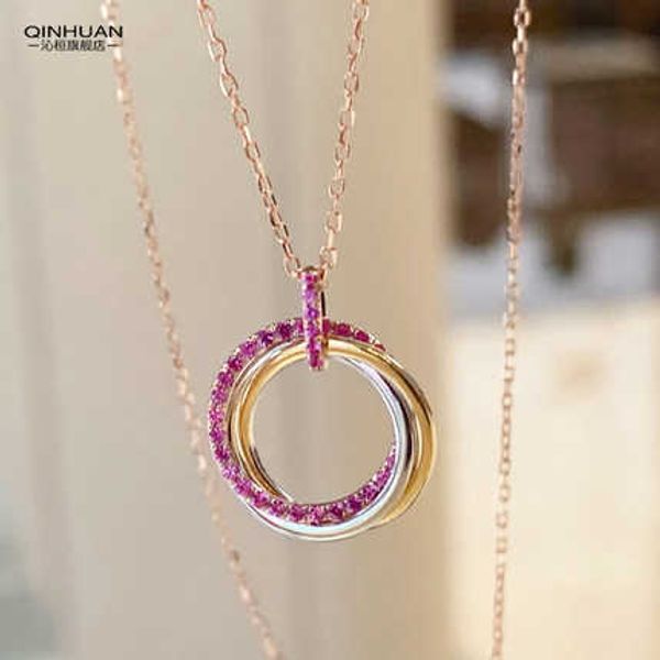 s kajia tricolor 925 sterling silver plating 18k gold powder tri necklace full diamond three ring pendant chain
s kajia tricolor 925 sterling silver plating 18k gold powder tri necklace full diamond three ring pendant chain