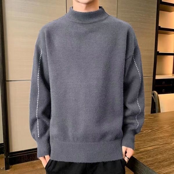 men's sweaters fashion oneck knitted spliced allmatch korean color sweater clothing autumn casual pullovers loose warm 221128, White;black
men's sweaters fashion oneck knitted spliced allmatch korean color sweater clothing autumn casual pullovers loose warm 221128, White;black