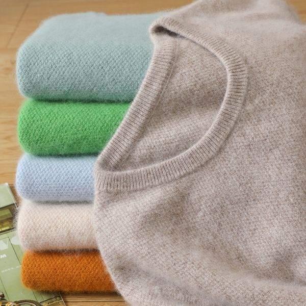 men's sweaters autumn winter men round neck solid color knitted pullover mink fleece sweater casual business cashmere warm 221128, White;black
men's sweaters autumn winter men round neck solid color knitted pullover mink fleece sweater casual business cashmere warm 221128, White;black