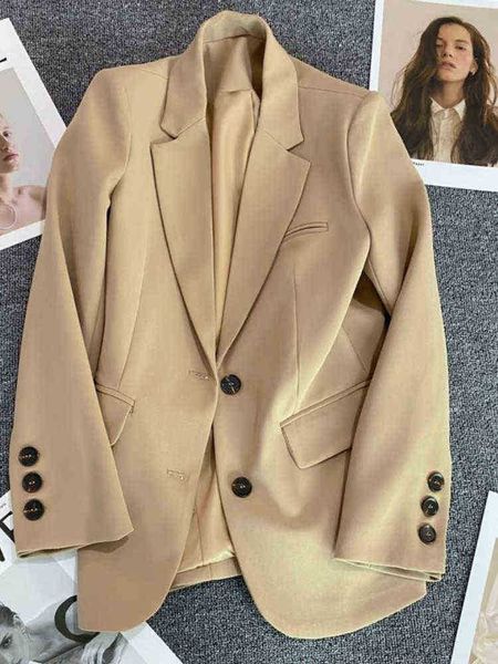 2022 women's new fashion korean casual professional long sleeve double breasted temperament fashion elegant loose jacket j220813, White;black
2022 women's new fashion korean casual professional long sleeve double breasted temperament fashion elegant loose jacket j220813, White;black
