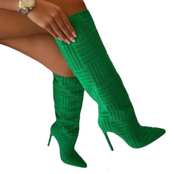 boots brand autumn winter knee high boots women party mature thin high heels womens boots flock ins club female trendy shoes 221129, Black
boots brand autumn winter knee high boots women party mature thin high heels womens boots flock ins club female trendy shoes 221129, Black