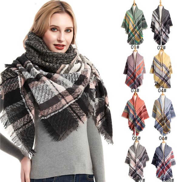 scarves designer brand plaid women knit winter scarf cashmere pashmina female warm triangle blanket shawls bandana wraps bufanda 221129, Blue;gray
scarves designer brand plaid women knit winter scarf cashmere pashmina female warm triangle blanket shawls bandana wraps bufanda 221129, Blue;gray