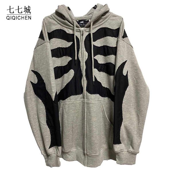 men's jackets hip hop skeleton hooded men harajuku irregular print punk sweatshirt male streetwear autumn casual coat 221129, Black;brown
men's jackets hip hop skeleton hooded men harajuku irregular print punk sweatshirt male streetwear autumn casual coat 221129, Black;brown