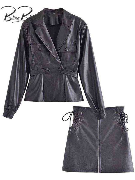 blingblingee autumn 2022 women pu jacket traf pockets slim faux leather blazer suits female zipper mini skirt 2 piece sets black j220813, White;black
blingblingee autumn 2022 women pu jacket traf pockets slim faux leather blazer suits female zipper mini skirt 2 piece sets black j220813, White;black