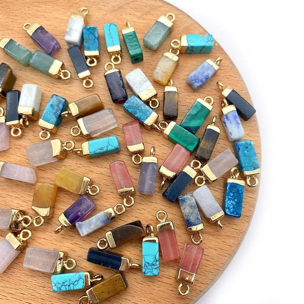 mini crystal rectangle pillar shape pendant colorful jade natural stone mixed charms jewelry accessories making necklace wholesale, Silver
mini crystal rectangle pillar shape pendant colorful jade natural stone mixed charms jewelry accessories making necklace wholesale, Silver