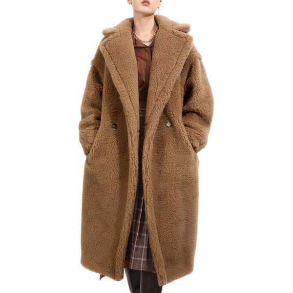 womens fur faux coat teddy bear female alpaca wool loose s winter warm thicken classic red 221129, Black
womens fur faux coat teddy bear female alpaca wool loose s winter warm thicken classic red 221129, Black