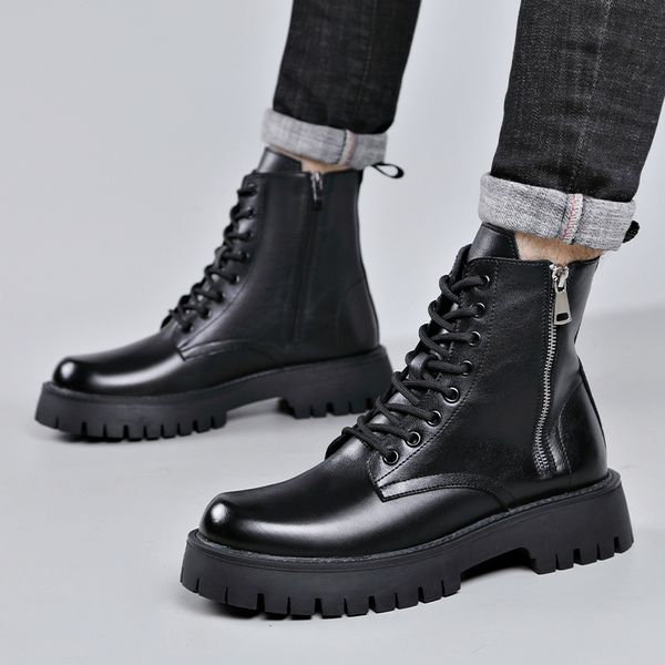 boots arrival men's leisure platform boots genuine leather shoes handsome cowboy autumn winter boot high botas zapatillas 221128, Black
boots arrival men's leisure platform boots genuine leather shoes handsome cowboy autumn winter boot high botas zapatillas 221128, Black