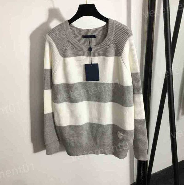 luxury women sweater fashion brand grey striped colorblock loose sweater knitwear fashion brand designer womens sweaters 0912, White;black
luxury women sweater fashion brand grey striped colorblock loose sweater knitwear fashion brand designer womens sweaters 0912, White;black