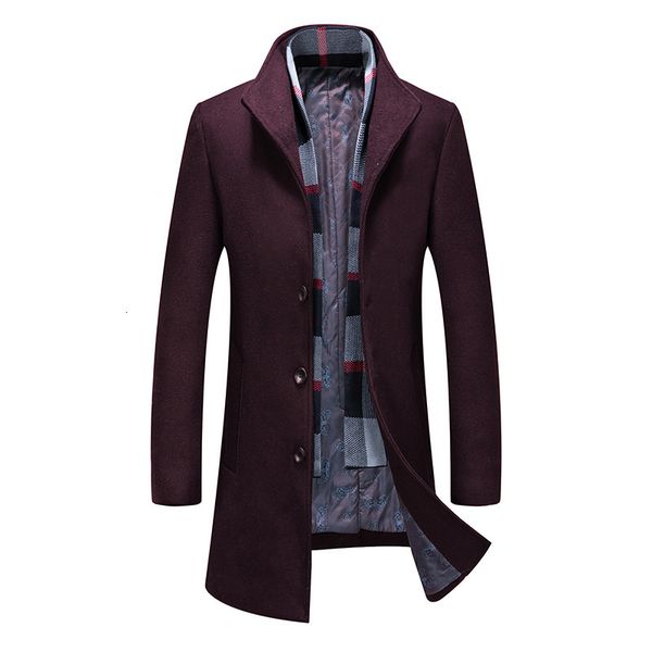men's wool blends fashion men's winter wool coat middle long scarf collar cottonpadded thick warm woolen coat jacket male trench o, Black
men's wool blends fashion men's winter wool coat middle long scarf collar cottonpadded thick warm woolen coat jacket male trench o, Black