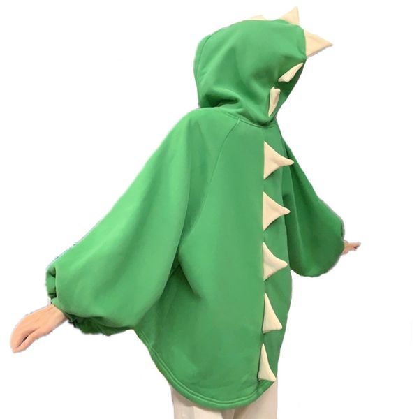 women's hoodies sweatshirts autumn women cartoon dinosaur horn cap harajuku cute front short back long pullover casual loose tracksuit, Black
women's hoodies sweatshirts autumn women cartoon dinosaur horn cap harajuku cute front short back long pullover casual loose tracksuit, Black