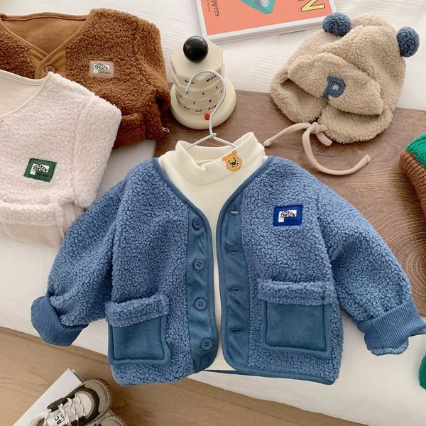 coat children winter coat 05years kids boy girl long sleeve pocket lamb wool warm cardigan jacket outwear toddler autumn clothes 221128, Blue;gray
coat children winter coat 05years kids boy girl long sleeve pocket lamb wool warm cardigan jacket outwear toddler autumn clothes 221128, Blue;gray