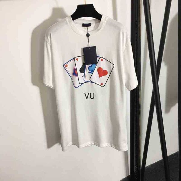 designer womens t-shirts fashion brands playing card letter print loose short sleeve t-shirt luxury brands women clothing 0912, White
designer womens t-shirts fashion brands playing card letter print loose short sleeve t-shirt luxury brands women clothing 0912, White