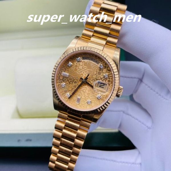 watch day date 18k yellow gold auto champagne jubilee anniversary dial men watches automatic mechanical 2813 movement sapphire dive fashion, Slivery;brown
watch day date 18k yellow gold auto champagne jubilee anniversary dial men watches automatic mechanical 2813 movement sapphire dive fashion, Slivery;brown