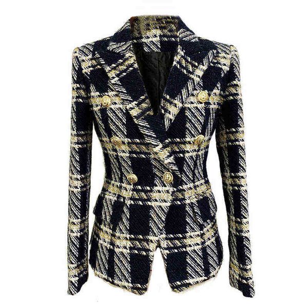 highquality plaid blazer women 2021 autumn winter new women coat slim doublebreasted work casual black wool blazers jackets j220813, White;black
highquality plaid blazer women 2021 autumn winter new women coat slim doublebreasted work casual black wool blazers jackets j220813, White;black