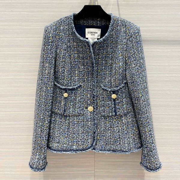wo autumn runway tweed jacket women 22 vintage o neck long sleeve wool weave outwear denim blue office lady coat top, Black;brown
wo autumn runway tweed jacket women 22 vintage o neck long sleeve wool weave outwear denim blue office lady coat top, Black;brown