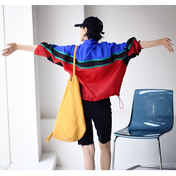 wo micoco w3131c street neutral collision color splicing loose big pocket sunshade stand collar short jacket 221129, Black;brown
wo micoco w3131c street neutral collision color splicing loose big pocket sunshade stand collar short jacket 221129, Black;brown