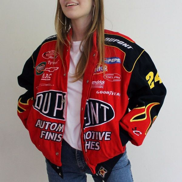 wo autumn spring print letter women thin bomber red racing jacket long sleeves vintage plus size baseball coats 221129, Black;brown
wo autumn spring print letter women thin bomber red racing jacket long sleeves vintage plus size baseball coats 221129, Black;brown