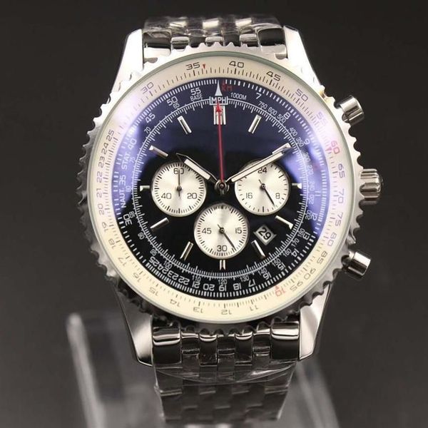 2023 new watch montbrillant quartz chronograph 46mm black dial 316l silver steel strap sapphire solid strap mens sports watch290b, Slivery;brown
2023 new watch montbrillant quartz chronograph 46mm black dial 316l silver steel strap sapphire solid strap mens sports watch290b, Slivery;brown
