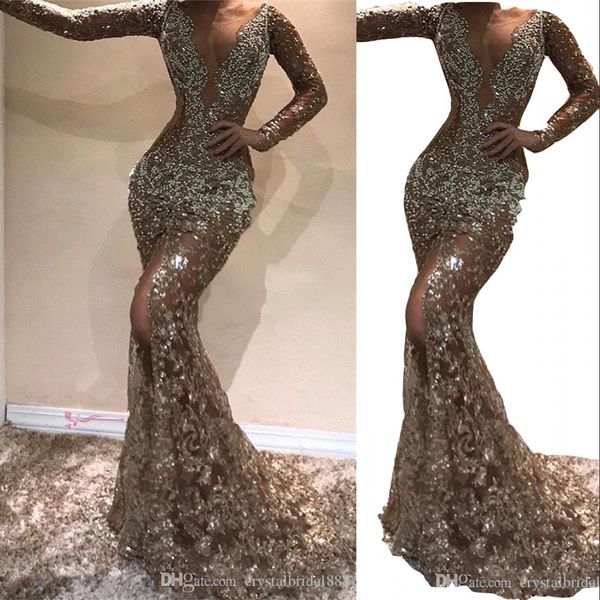 2023 prom dresses bling mermaid illusion keyhole v neck lace crystal beaded open back split sweep train plus size party evening gowns, Black
2023 prom dresses bling mermaid illusion keyhole v neck lace crystal beaded open back split sweep train plus size party evening gowns, Black