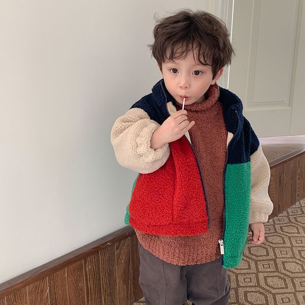coat winter boys fashion patchwork fleece zipper warm jackets girls stand collar polyester sherpa coats 221128, Blue;gray
coat winter boys fashion patchwork fleece zipper warm jackets girls stand collar polyester sherpa coats 221128, Blue;gray